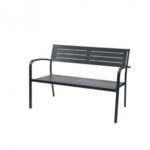Panchina da Giardino Incontro Nera 119x50x77 cm C-Line - immagine 2