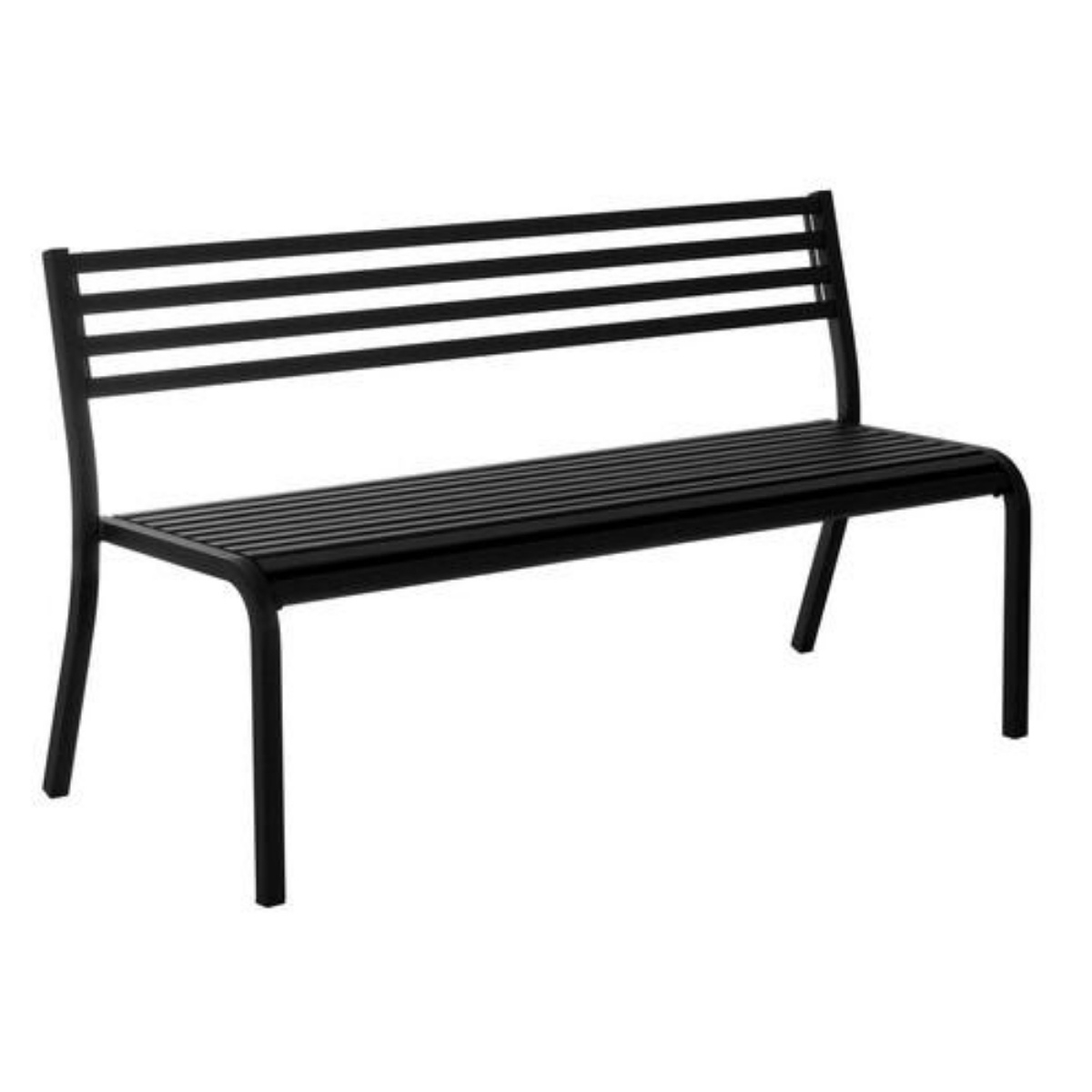 Panchina da Giardino Incontro Nera 119x50x77 cm C-Line