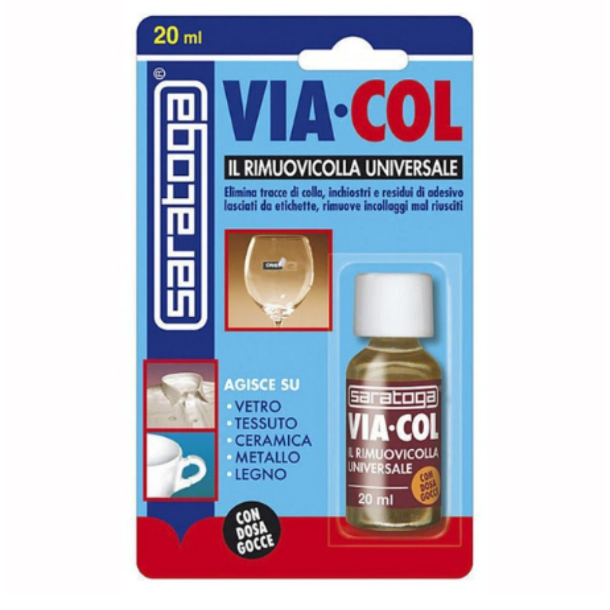 Saratoga Via-Col Rimuovicolla Universale 20 ml
