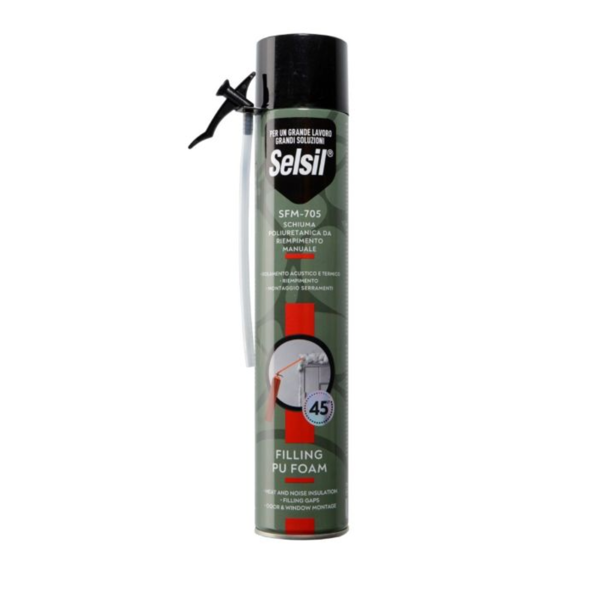 Schiuma Poliuretanica Selsil SFM-705 Manuale 750 ml