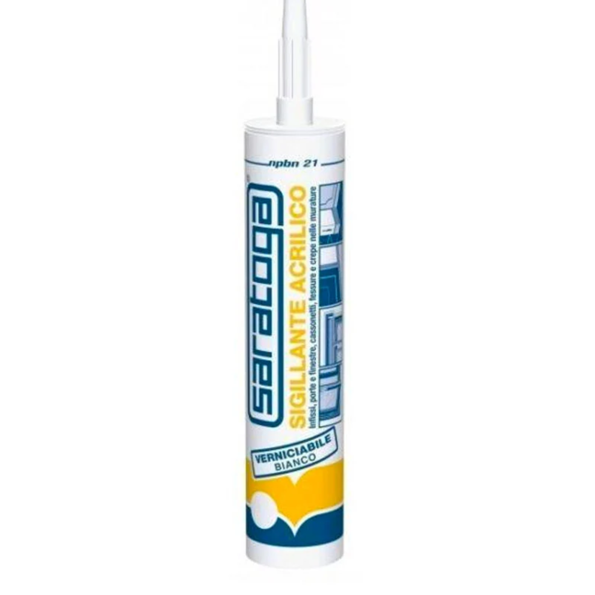 Sigillante Acrilico Verniciabile Bianco Saratoga 280 ml